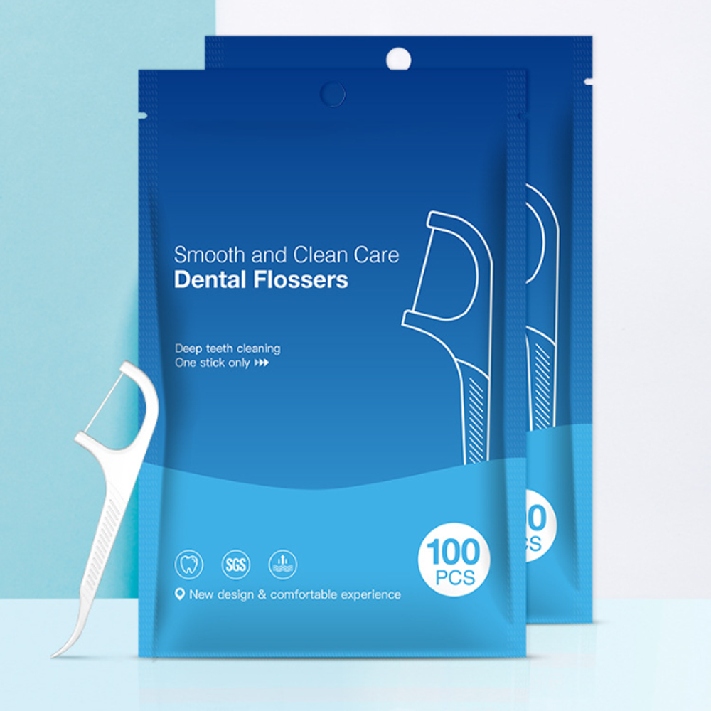 Teeth Whitening Brush - 100PCS Dental Floss Dental Floss Picks
