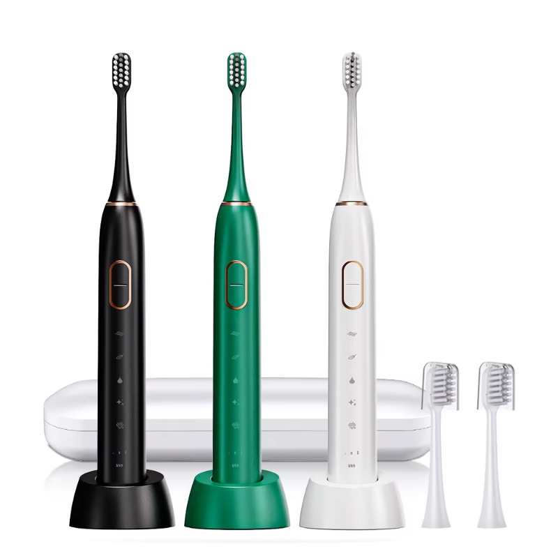 Teeth Whitening From Home - Sonic Electric Toothbrush with 2 Heads