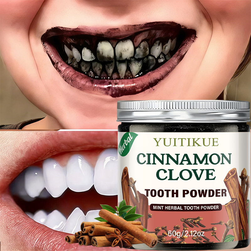 Teeth Whitening Xylitol - YUITIKUE Cinnamon Clove Tooth Powder, Mint