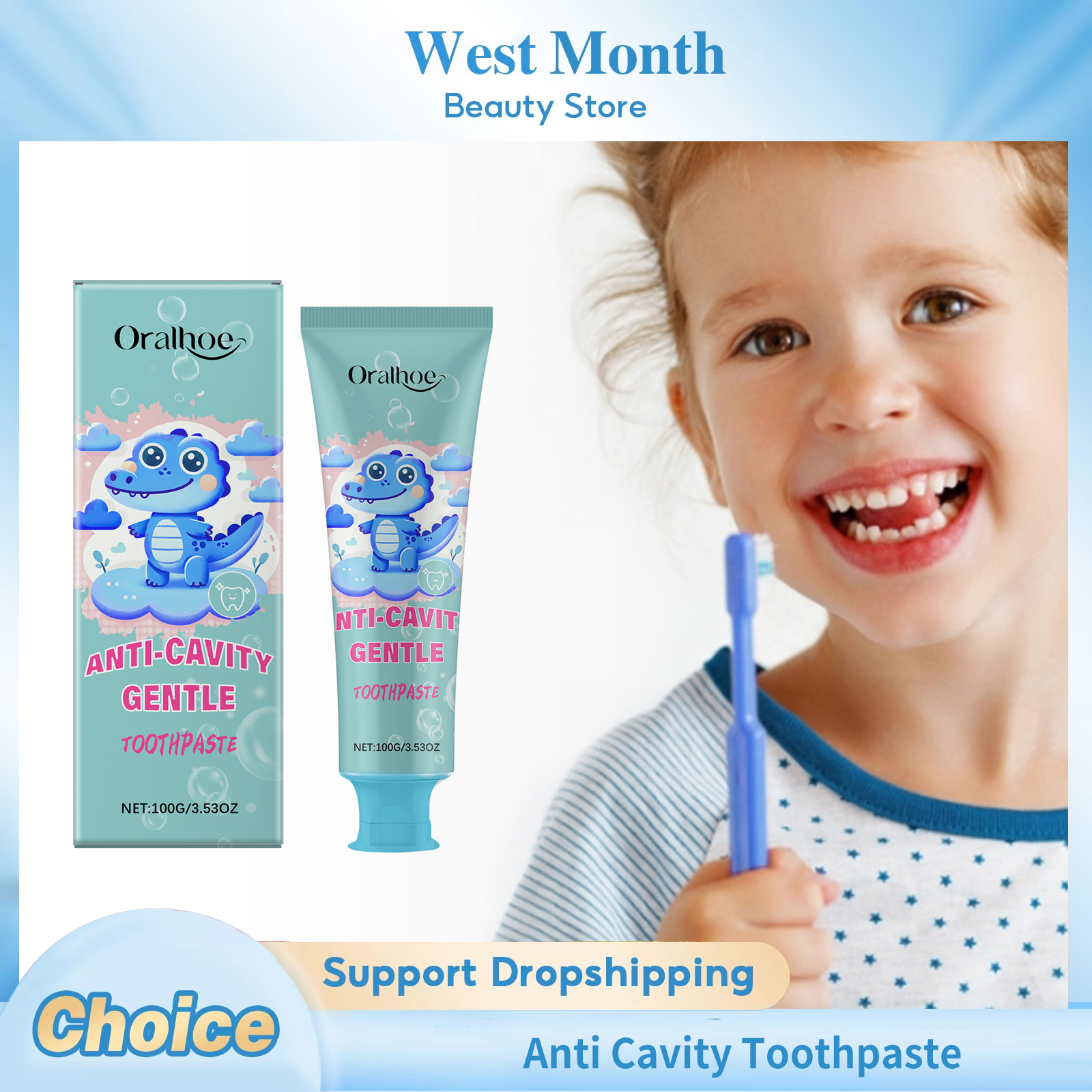 Teeth Whitening Yellow Teeth - Children's Toothpaste Remove Plaque Yellow Teeth