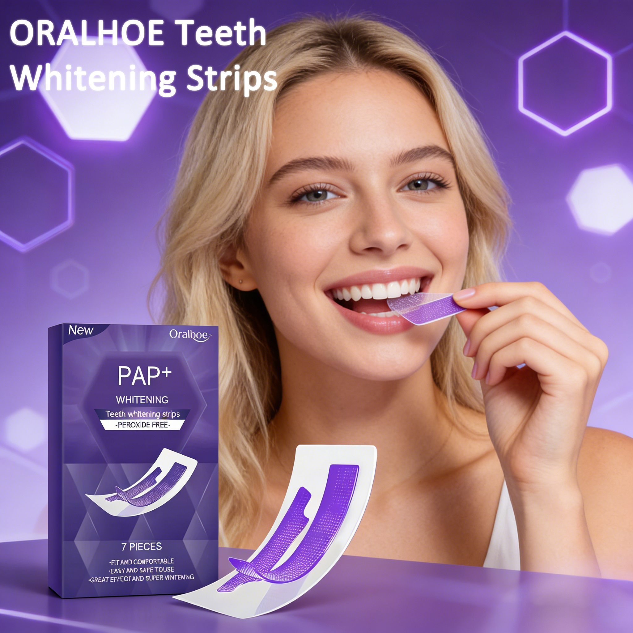 Teeth Whitening Or Bleaching - ORALHOE Teeth Whitening Strips Brighten Tooth