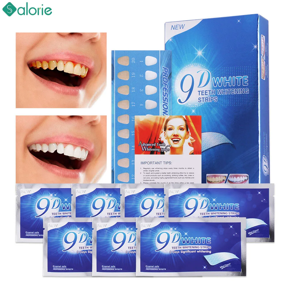 9D Teeth Whitening Stickers Mi – Teeth Whitening Yellow Teeth Bewertung und Preis