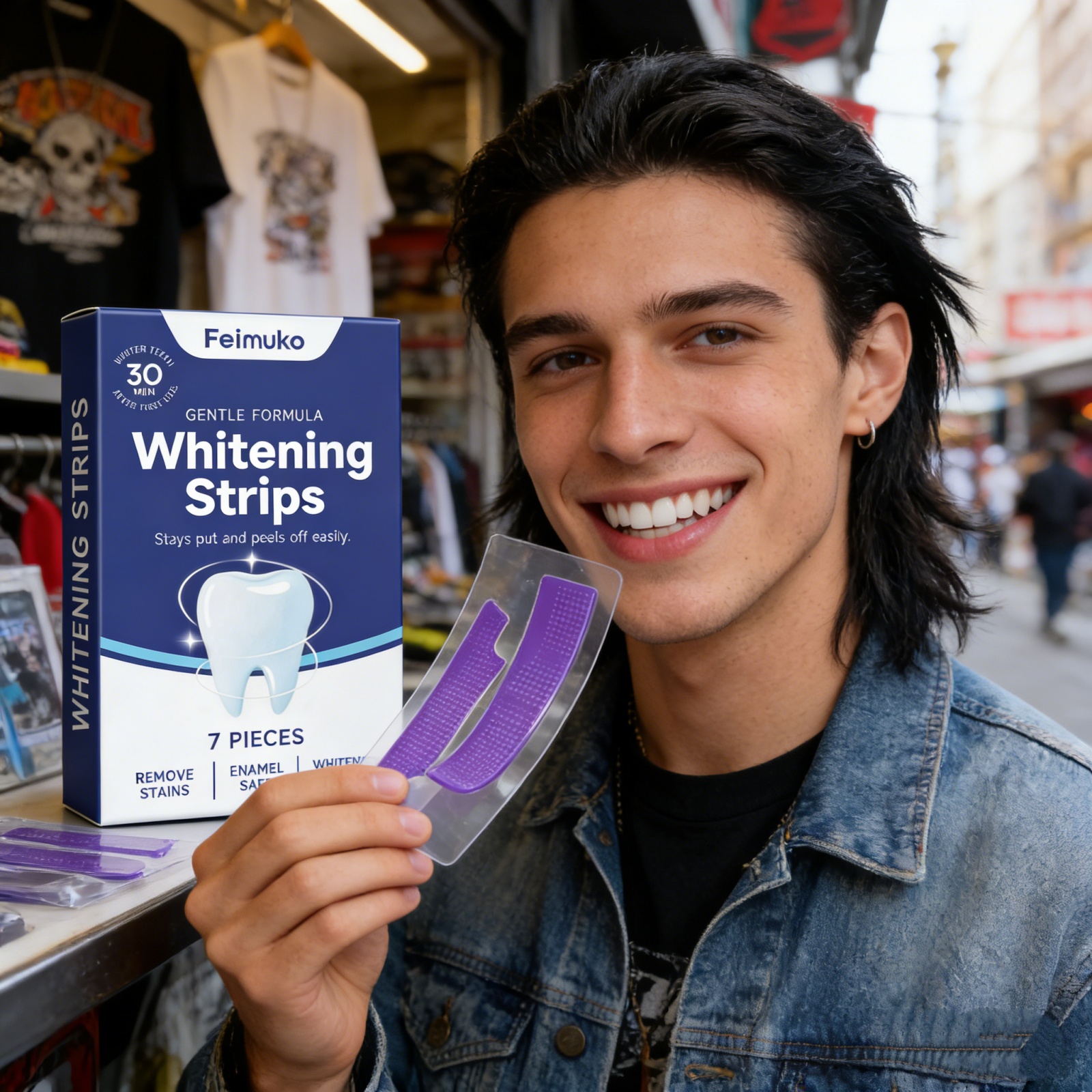 Purple Teeth Whitening Strips  – Teeth Whitening Yellow Teeth Bewertung und Preis