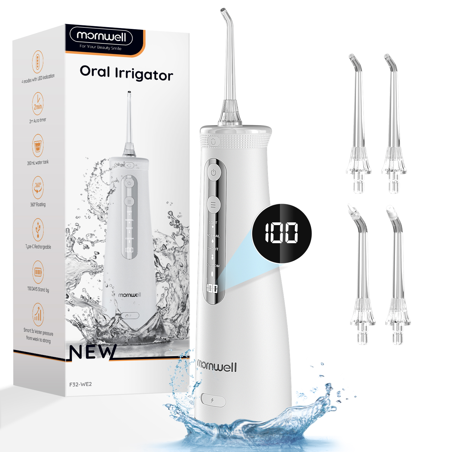 Mornwell 5032 Water Floss Soni – Teeth Whitening From Home Bewertung und Preis