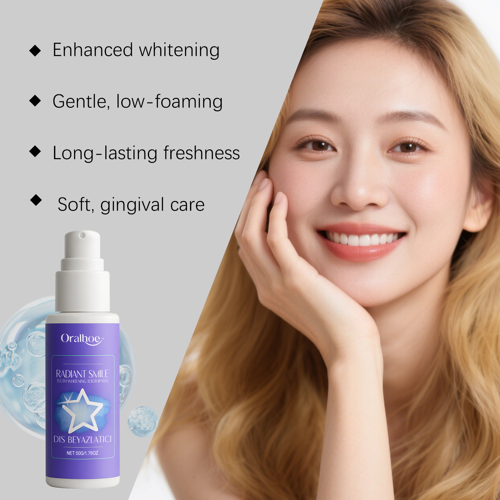 ORALHOE 50g Purple Teeth White – Teeth Whitening Or Bleaching Bewertung und Preis