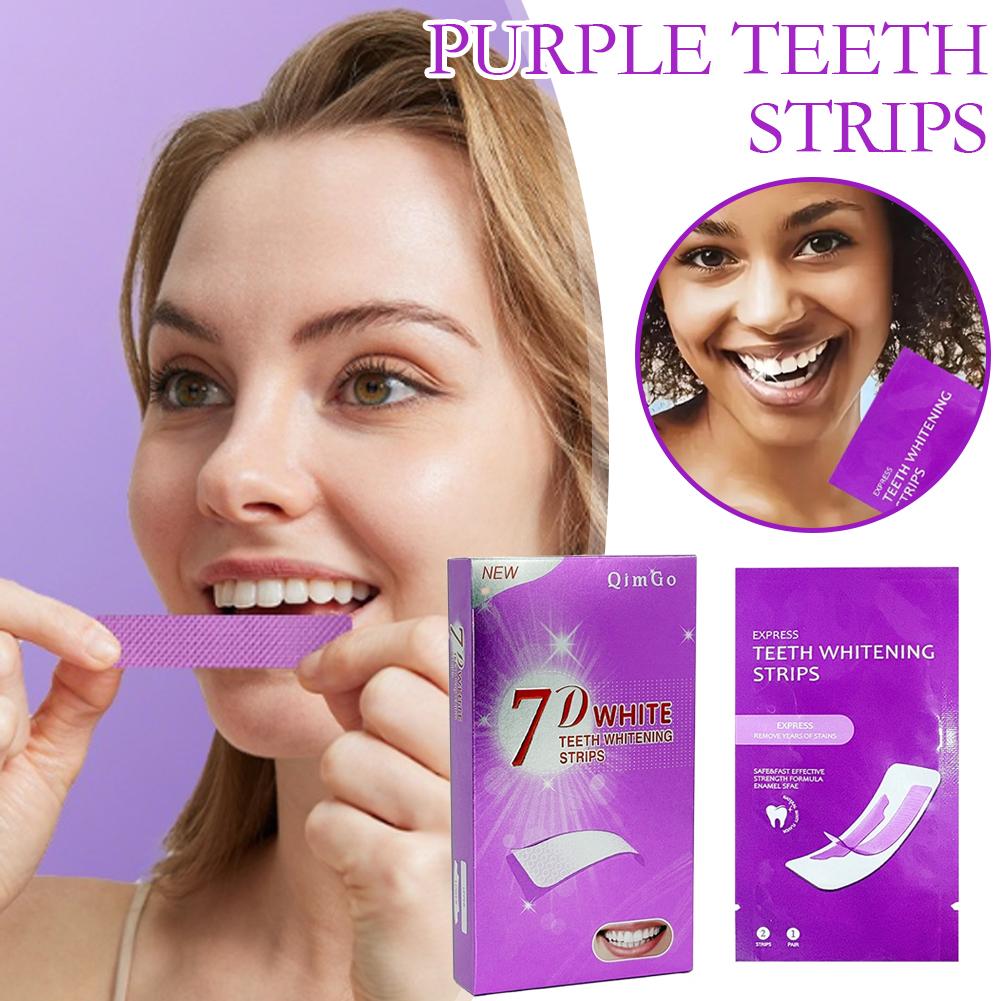 7D Purple Teeth Whitening Stri – Teeth Whitening Yellow Teeth Bewertung und Preis