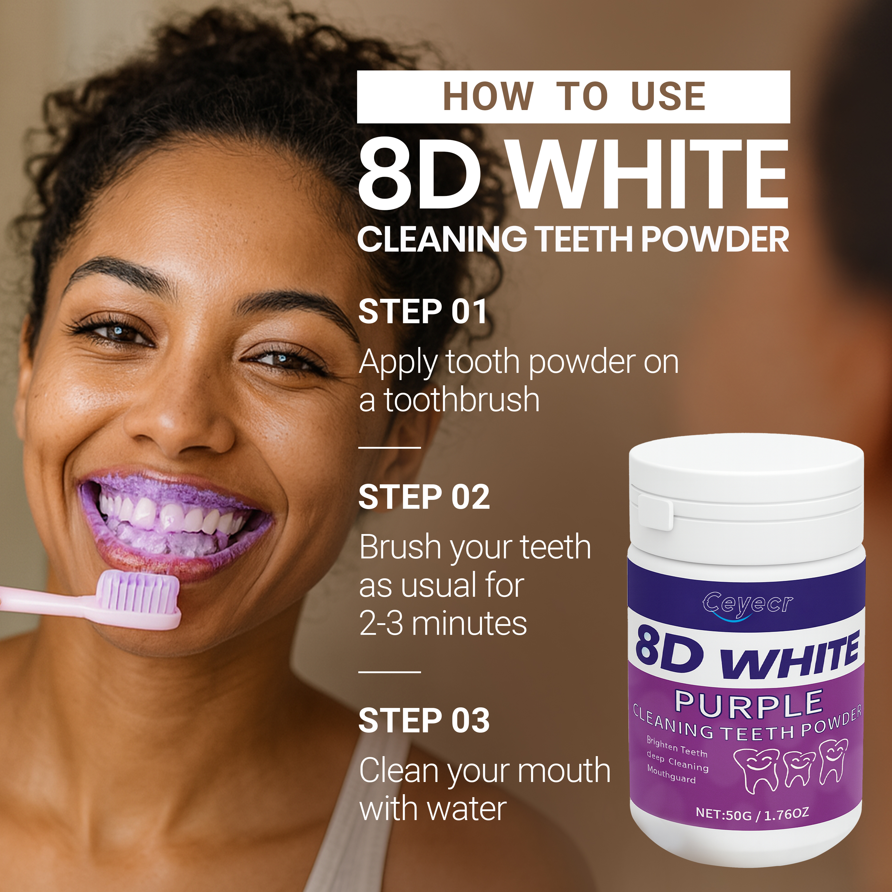 8D white Teeth Whitening Powde – Teeth Whitening Bleach Bewertung und Preis