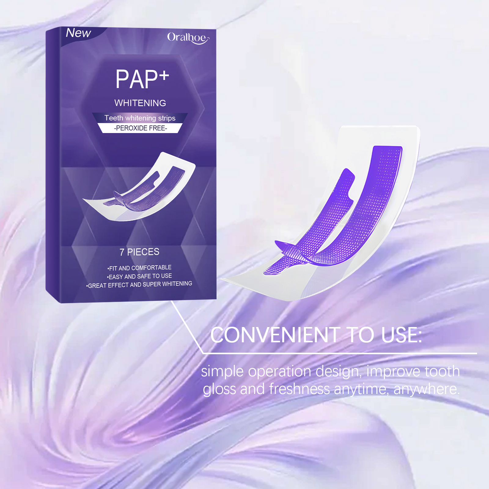 Purple Teeth Whitening Strips  – Teeth Whitening Bleach Bewertung und Preis